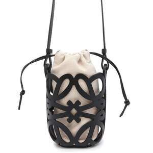 Loewe Shoulder Bag Anagram Cutout Pocket Black